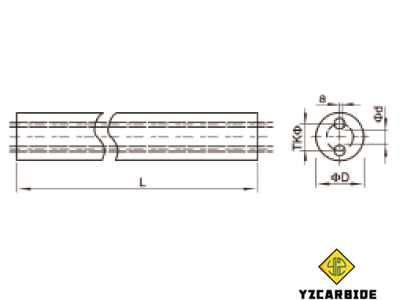 Carbide Rods With Two Staright Coolant Holes